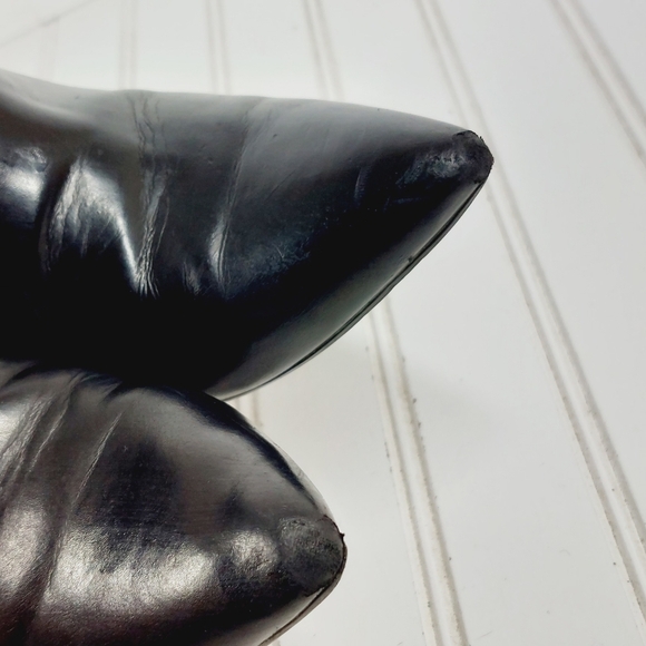 Report Mahogany Block Heel Pointy Toe Studded Ankle Boots E3 - Picture 11 of 13